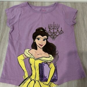 Disney Belle Purple and Yellow Kids T-Shirt